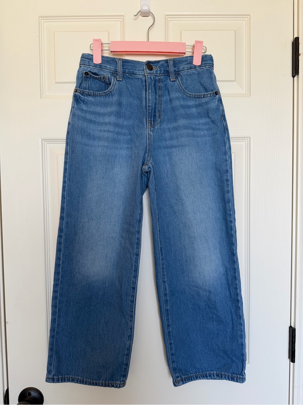 Cat & Jack Girls Baggy Jeans Medium Wash Blue Denim Size 10